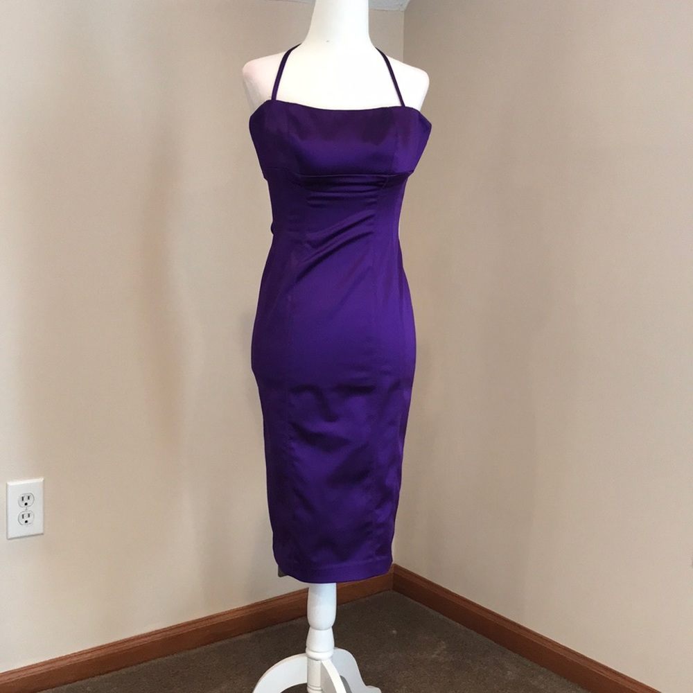 Bebe Amethyst purple strapless dress sizeXS